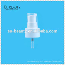 Pompe à distributeur de crème cosmétiques en plastique blanc 24/410